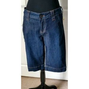 Kut from the Kloth Womens Bermuda Dark Wash Denim Shorts Sz 8 Mid Rise 30X14